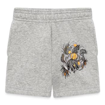 Noir Blossoms Accents d’orange - Short Bébé - gris chiné - Devant