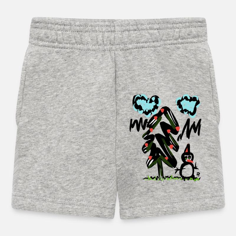 snow_time_2 - Baby Shorts - Grau meliert