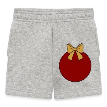 Weihnachtskugel  - Baby Shorts - Grau meliert - Vorne