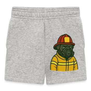Gas Mask Firefighter - Baby Shorts - heather grey - Front