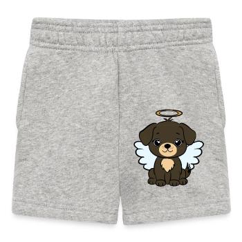 Chien avec des ailes - Short Bébé - gris chiné - Devant
