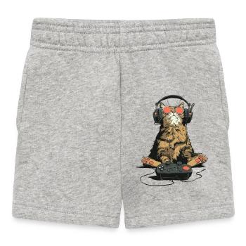 Gaming Kitty - Baby Shorts - Grau meliert - Vorne