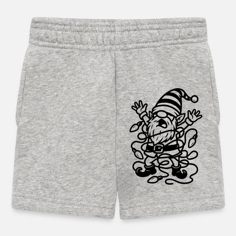 Imp String Lights - Baby Shorts - heather grey