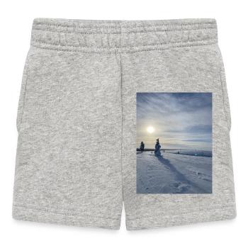 Winterlandschaft in der Sonne - Baby Shorts - Grau meliert - Vorne