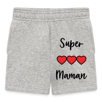 MAMMA. CHRISTMAS. HAPPY BIRTHDAY. HEART. HAPPY MOTHER'S DAY. - Baby Shorts - heather grey - Front