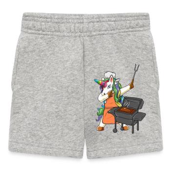 Grill de licorne grillé Maître Grill Drôle - Short Bébé - gris chiné - Devant