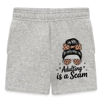 adulting_is_a_scam_png1 - Baby Shorts - Grau meliert - Vorne