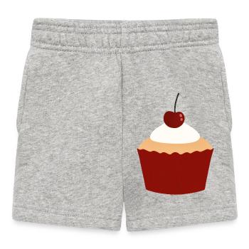 Charme Cupcake à la Crème Cerise - Short Bébé - gris chiné - Devant