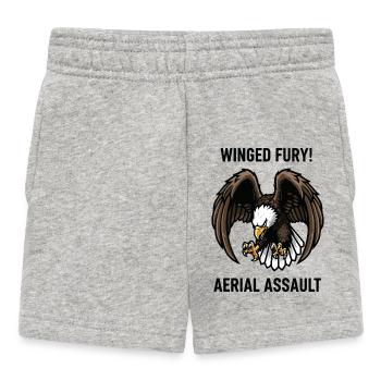 Angriff des geflügelten Zorns Goldadler - Baby Shorts - Grau meliert - Vorne