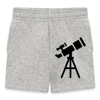 Telescope Silhouette Stars - Baby Shorts - heather grey - Front