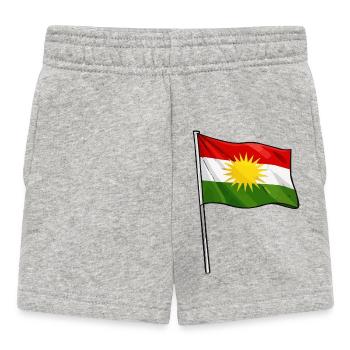 Kurdistan Flag Sonnenstern - Baby Shorts - Grau meliert - Vorne