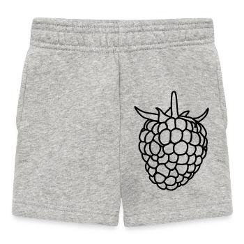 Raspberry Silhouette - Baby Shorts - heather grey - Front