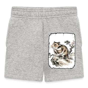 Hamster Art Asian - Baby Shorts - heather grey - Front