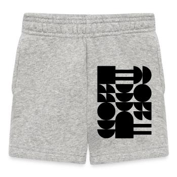 Formes géométriques audacieuses Motif T-shirt - Short Bébé - gris chiné - Devant