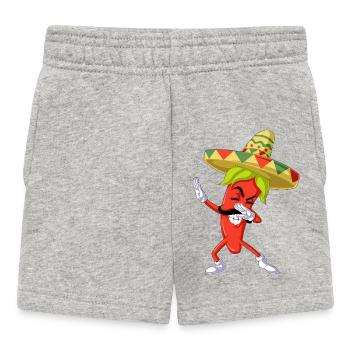Tamponnement de la chemise piment - Short Bébé - gris chiné - Devant
