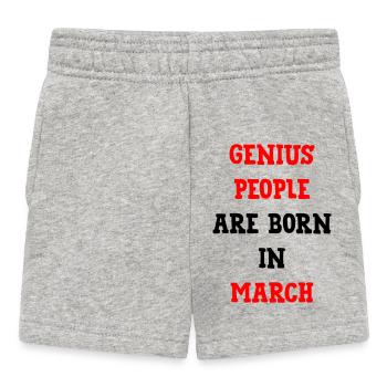 Genie-Genie für Geburtstagshumor werden im März geboren - Baby Shorts - Grau meliert - Vorne