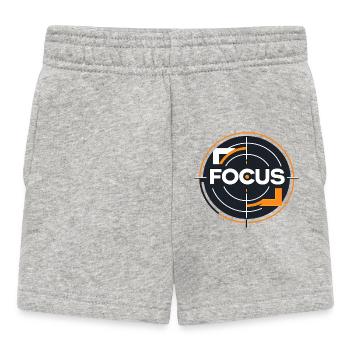 Fokus Zielkreis Logo - Baby Shorts - Grau meliert - Vorne