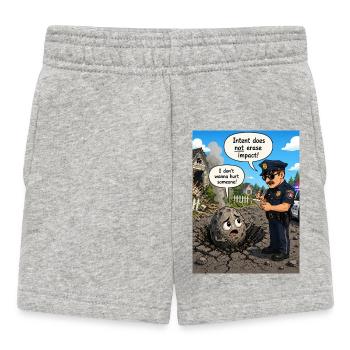 L’intention n’annule pas l’effet - Short Bébé - gris chiné - Devant