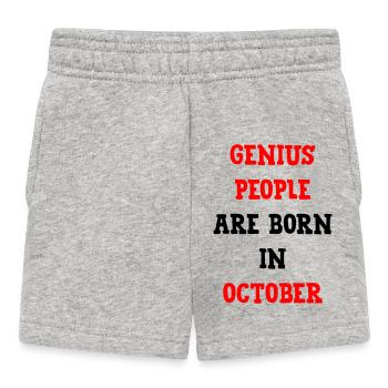 Cadeau Naissance Bébé Génies d'Octobre - Short Bébé - gris chiné - Devant