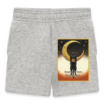 Barely Hanging Cat - Baby Shorts - heather grey - Front
