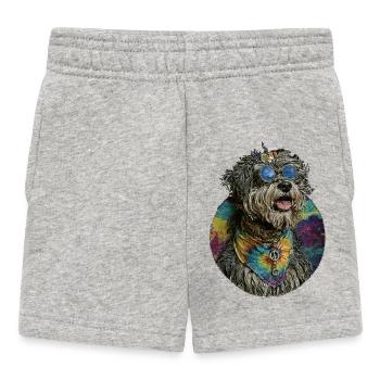 Hippie Dog - Baby Shorts - heather grey - Front