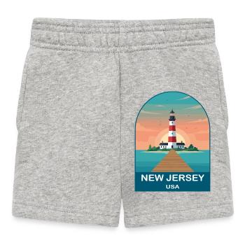 New Jersey USA Vintage-Reiseposter-Kunst - Baby Shorts - Grau meliert - Vorne