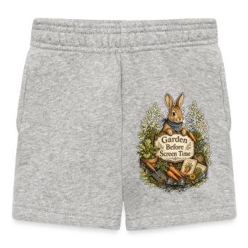 Garden Before Screen Time - Baby Shorts - heather grey - Front