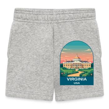 Virginia USA Vintage Travel Poster Art - Baby Shorts - heather grey - Front