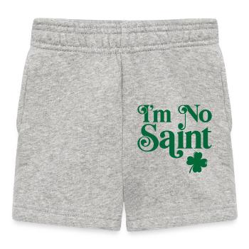 I'm no saint - Baby Shorts - heather grey - Front