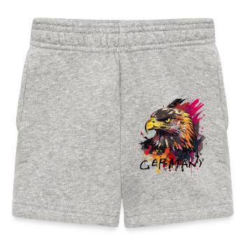 Eagle Germany Adlerkopf schwarz-rot-gold national - Baby Shorts - Grau meliert - Vorne