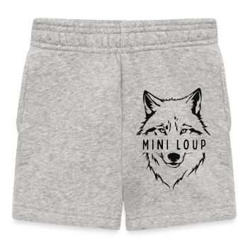 Kleiner Wolf - Baby Shorts - Grau meliert - Vorne