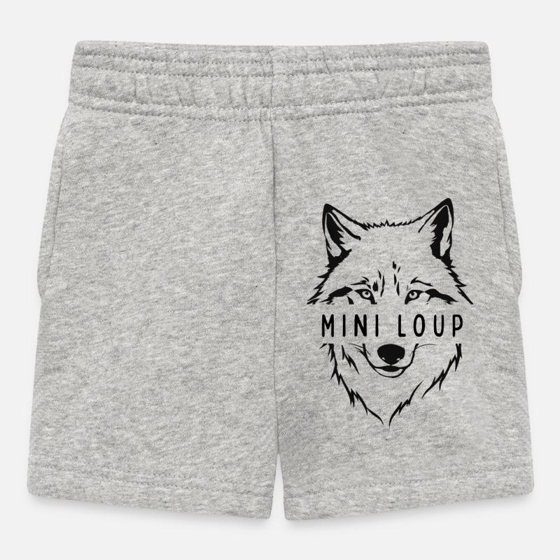Petit Loup - Short Bébé - gris chiné