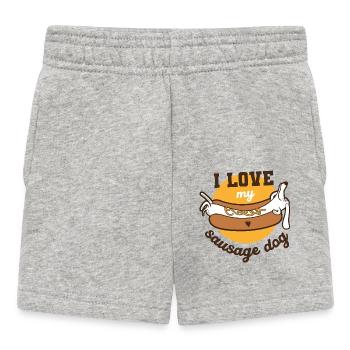 Ilovemysausagehotdog - Baby Shorts - Grau meliert - Vorne