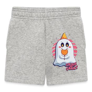 Süsses oder Saures Halloween Geist - Baby Shorts - Grau meliert - Vorne