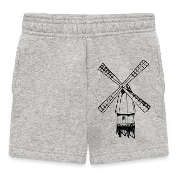 Vintage nostalgic windmill - Baby Shorts - heather grey - Front