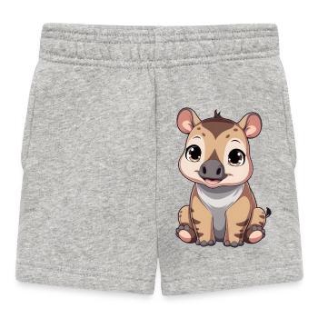 Baby- Tapir - Baby Shorts - Grau meliert - Vorne