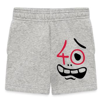 Au weia, 40 Jahre ! - Baby Shorts - Grau meliert - Vorne