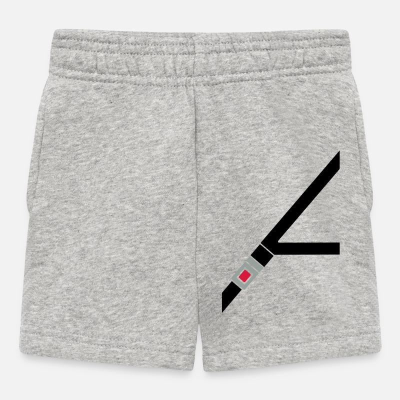 Sicherheitsgurt - Baby Shorts - Grau meliert