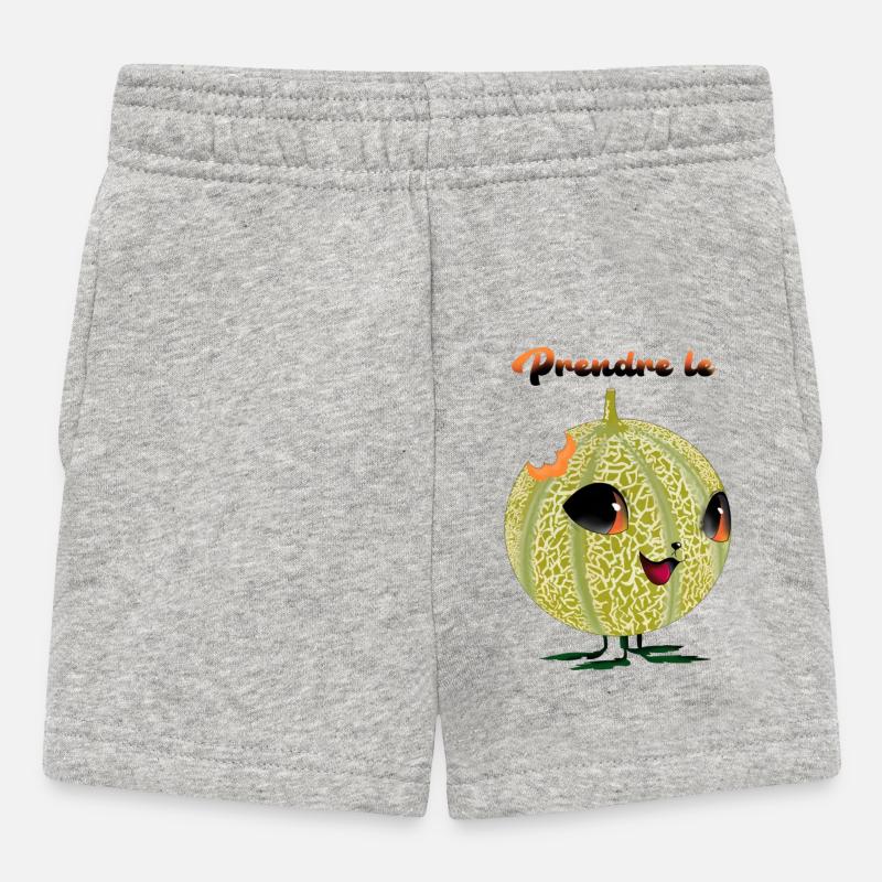 Dessin melon humour prendre le melon - Short Bébé - gris chiné