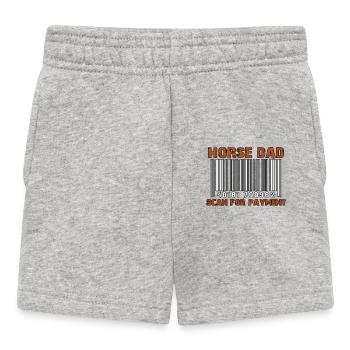 Pferd Papa Scan für die Zahlung - Baby Shorts - Grau meliert - Vorne