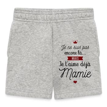 Je t'aime déjà mamie - Short Bébé - gris chiné - Devant