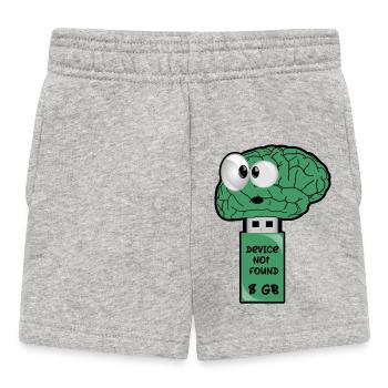 Gehirn USB Stick - Baby Shorts - Grau meliert - Vorne