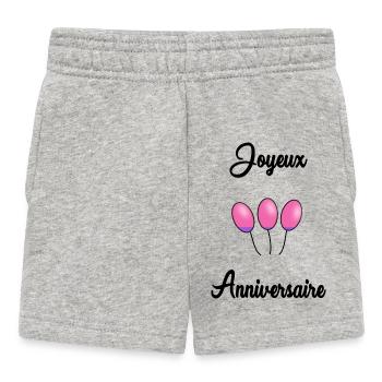 JOYEUX ANNIVERSAIRE MAMAN. JOYEUX ANNIVERSAIRE - Short Bébé - gris chiné - Devant