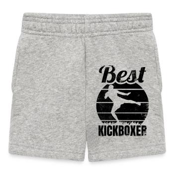 Funny Kickboxer - Baby Shorts - heather grey - Front