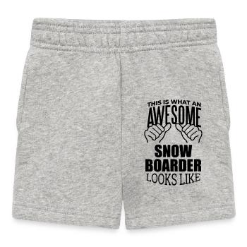 Snowboarding - Baby Shorts - heather grey - Front