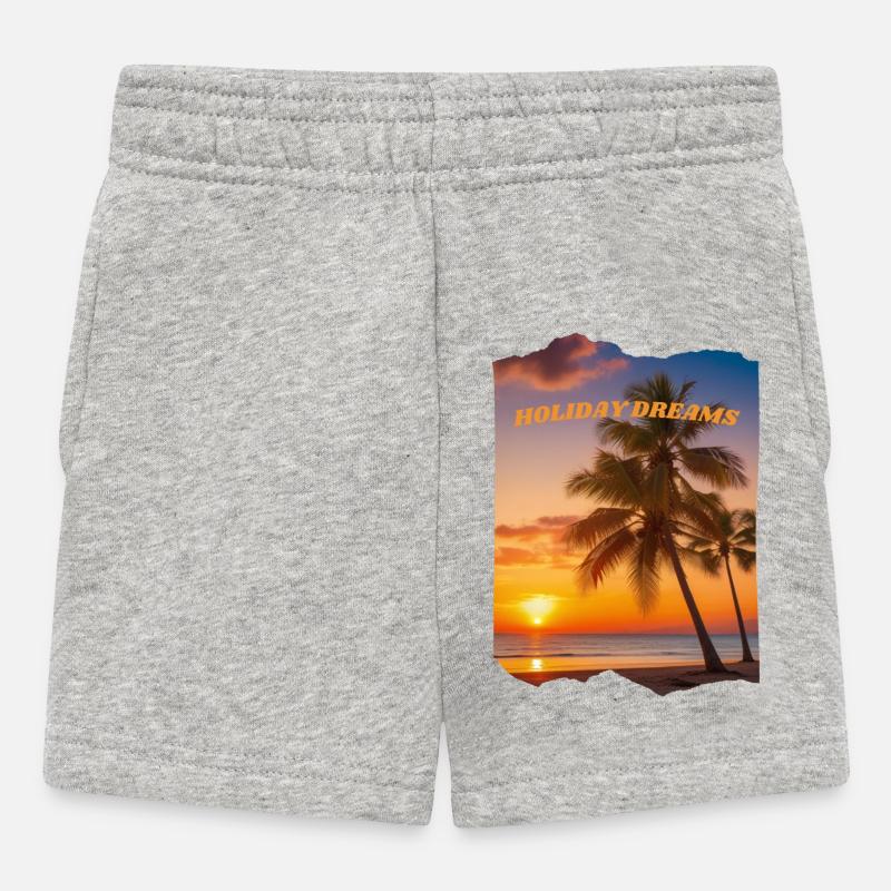 Holiday Dreams - Plage avec coucher de soleil - Short Bébé - gris chiné