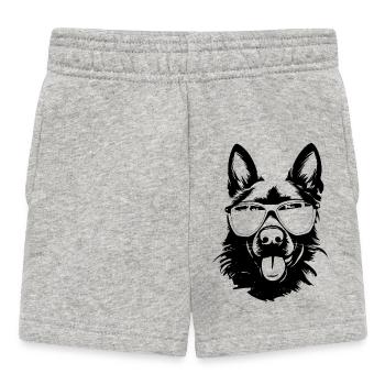 Cooler Schäferhund - Baby Shorts - Grau meliert - Vorne