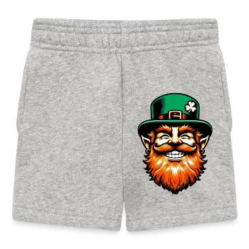 Irish Leprechaun Ireland - Baby Shorts - heather grey - Front