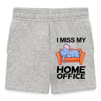 Home Office Spruch lustig - Baby Shorts - Grau meliert - Vorne