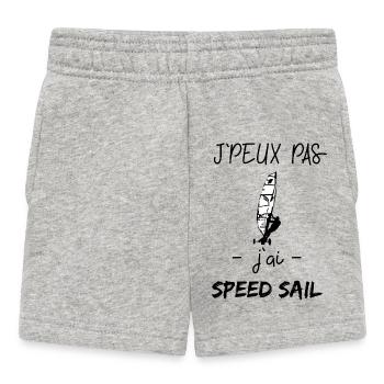 j'peux pas j'ai speed sail - Short Bébé - gris chiné - Devant